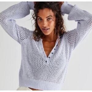 Free People Light Purplish-blueish Knit Sweater